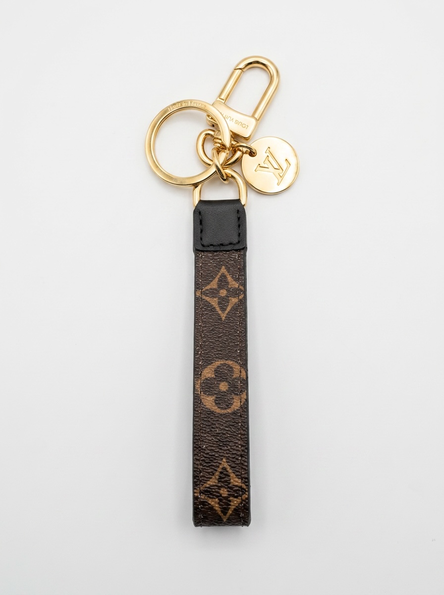 LV Brown Wrist Strap Keychain/Bag Charm