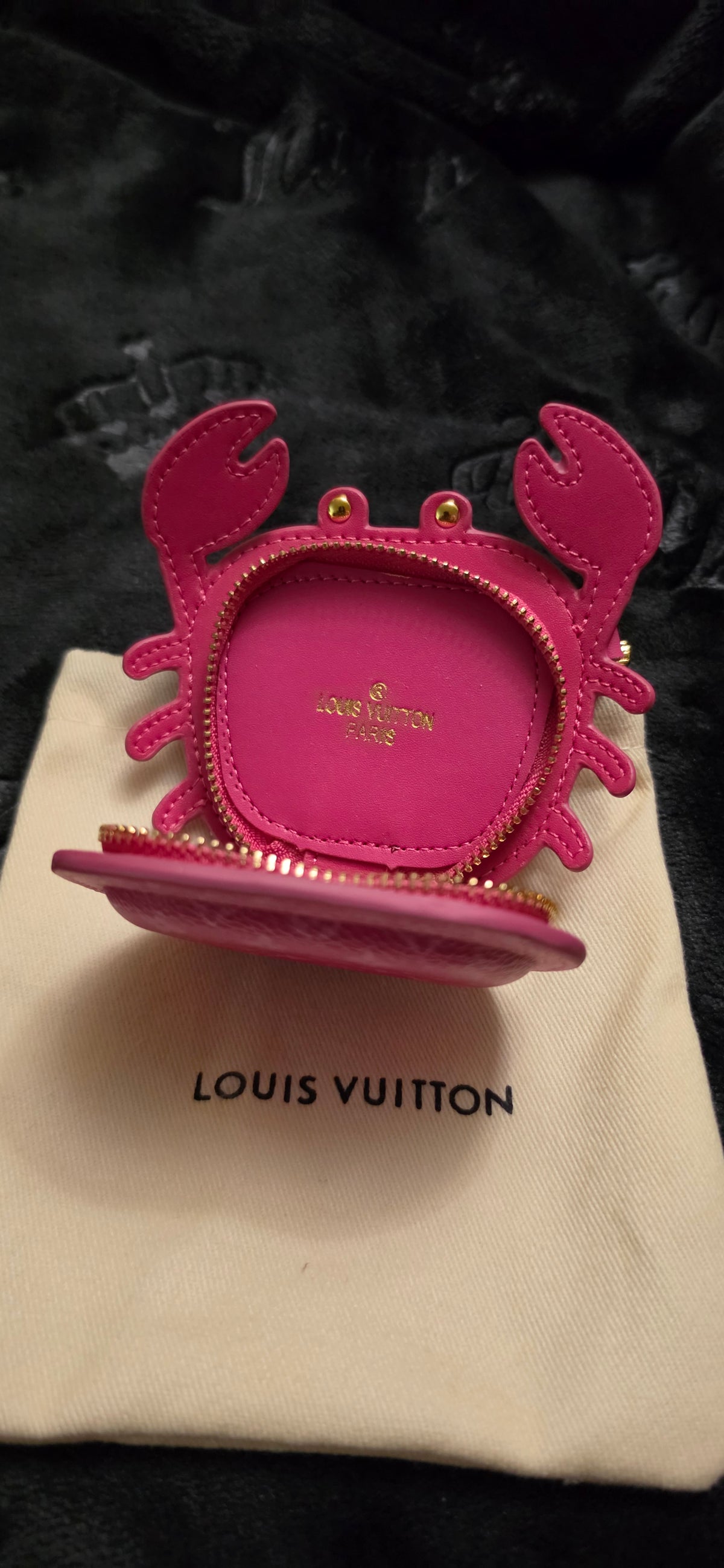 LV Crab Zipper Pouch Bag Charm