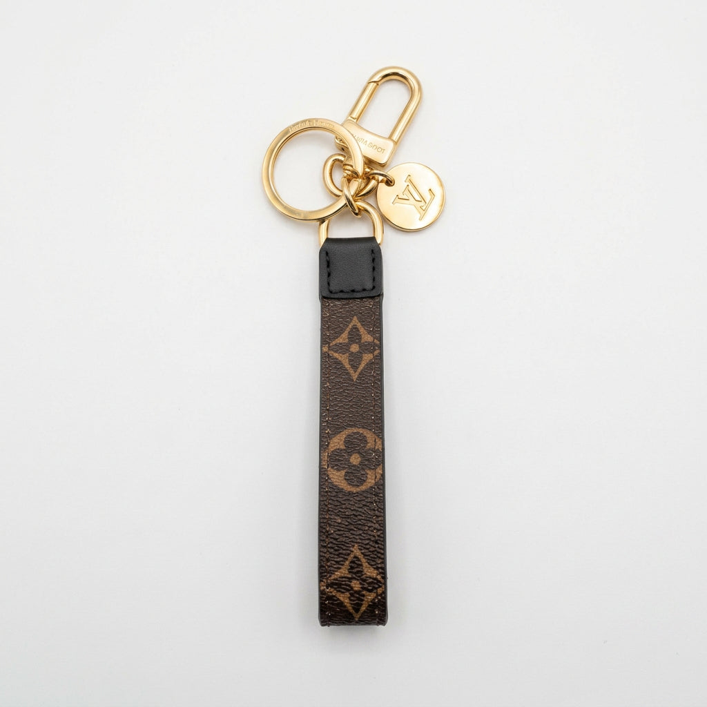 LV Brown Leather Strap Keychain/Bag Charm