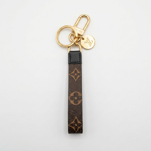 LV Brown Leather Strap Keychain/Bag Charm