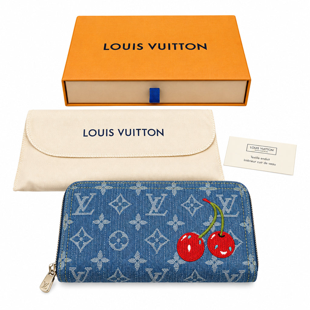 LV Denim w/Cherries Wallet