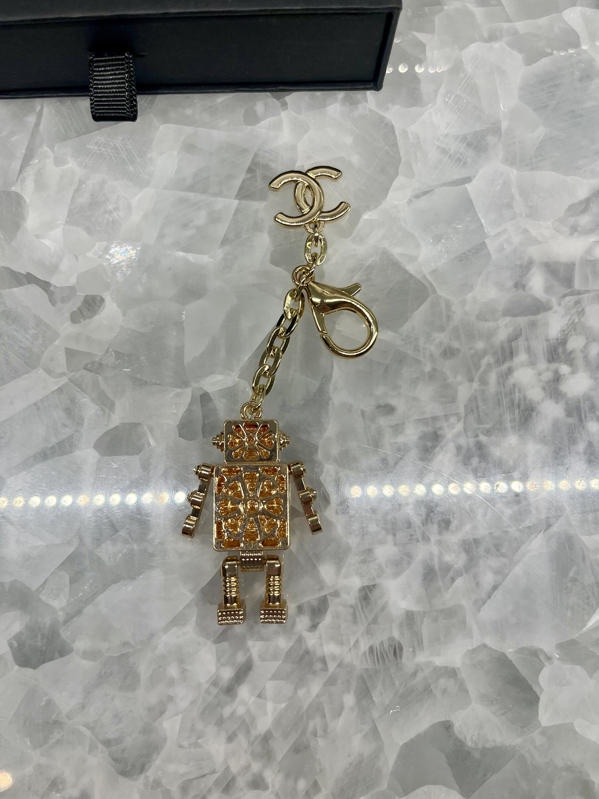 Chanel Rhinestone Robot Bag Charm